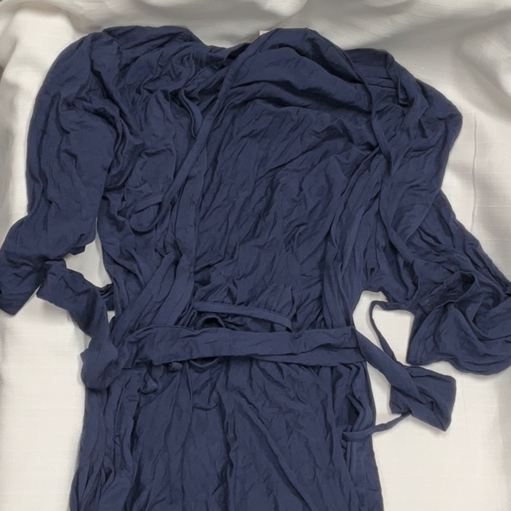 NAVY BAMBOO ROBE